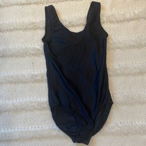 Black leotard dance girls size 12